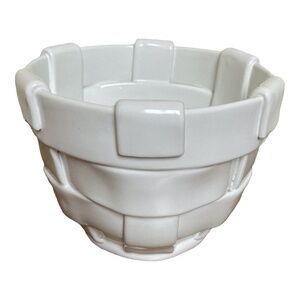 Vintage Italian Ceramic Woven Cachepot/Planter